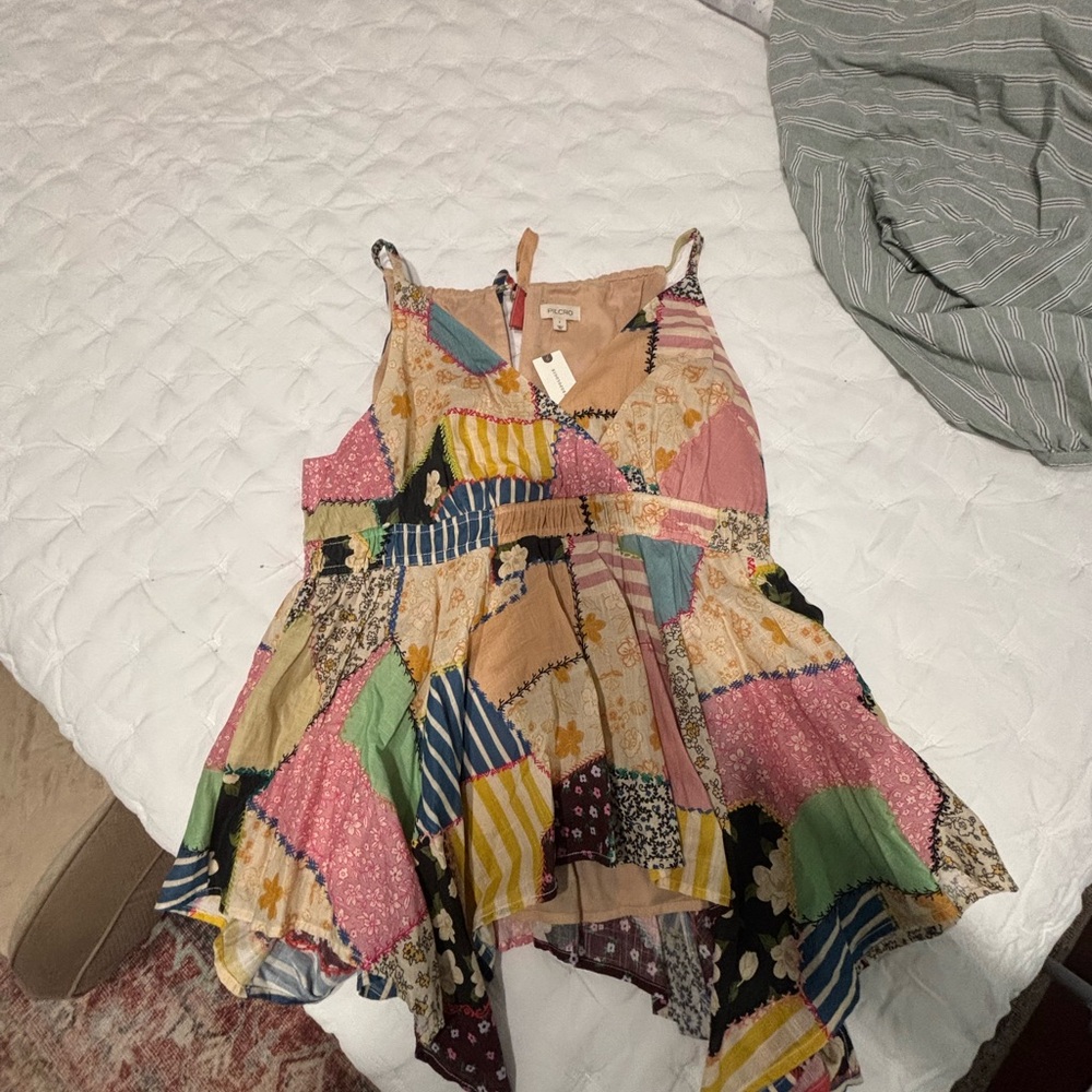 Pilcro Halter Patchwork Tank NWT